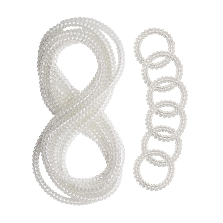 12 Pcs Stretchy Clear Coil Chewy Necklaces