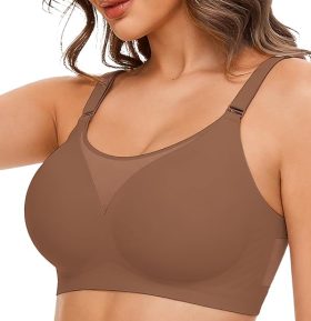 Wireless Seamless Push Up Full Coverage Mesh Bra