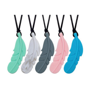 Atsky Silicone Feather Chewy Necklaces