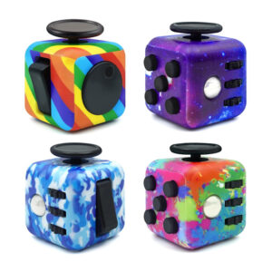 Lollyx 4 Pack 6-Sided Fidget Toy Cube