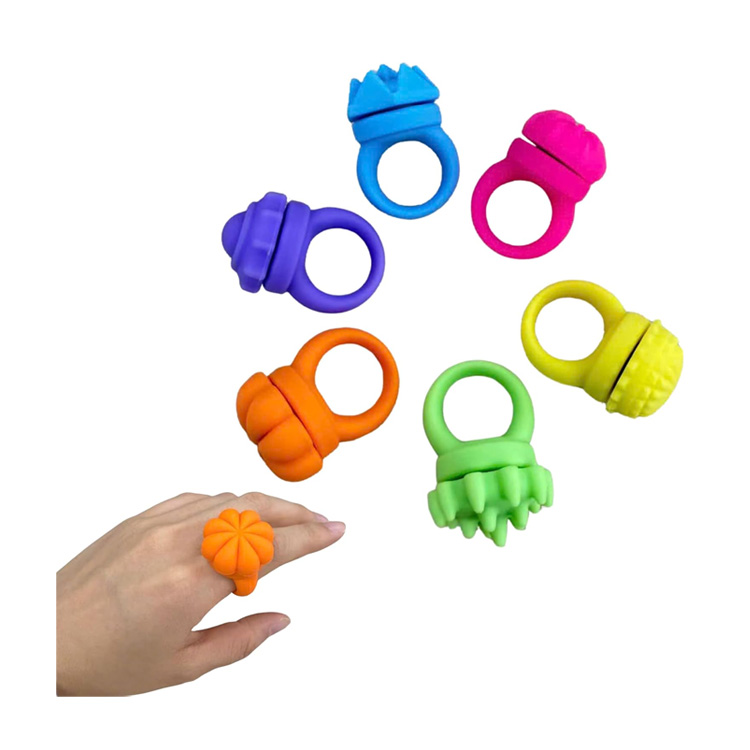 Fidget Spinner Silicone Rings Pack of 6
