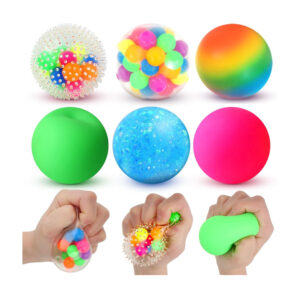 Squishy Sensory Stress Squeezing Balls Set of 6